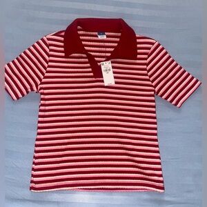 Old Navy Red and Pink Striped Kids Tee